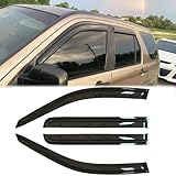 Deebior 4pcs Outside Mount Style Sun Rain Guard Front Rear Side Window Wind Deflectors Dark Smoke Durable Vent Window Visors Compatible with Honda 2002-2006 CR-V 94459