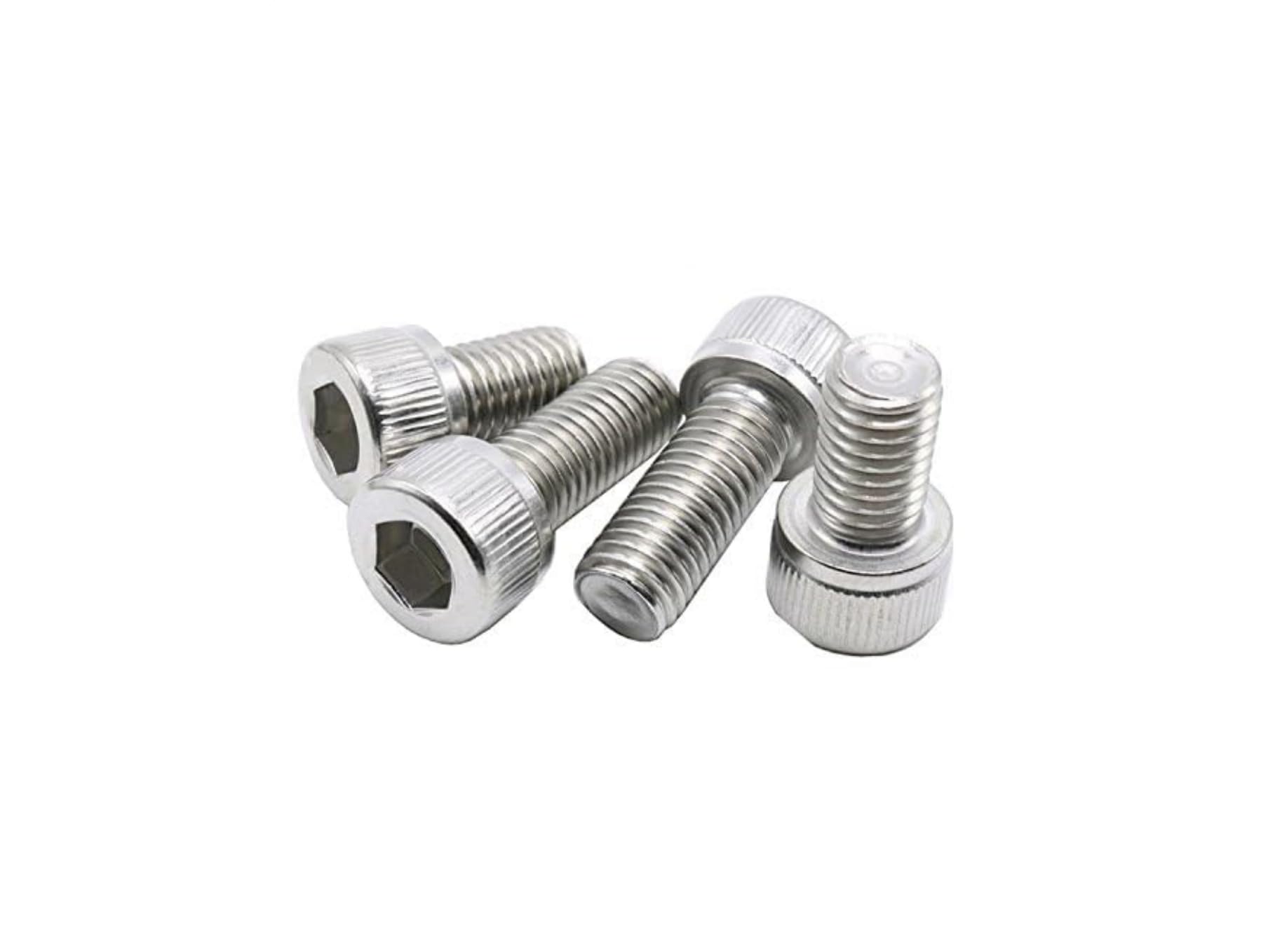 Connector Screws,Socket Cap Bolts Screws 50pz Argento M3 x 55 mm Viti a testa cilindrica con esagono incassato Bulloni, 304 Acciaio inossidabile Filettatura completa Viti metriche Destre, Passo filett