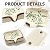 Portajabón de cerámica antideslizante con drenaje en V | Elegante patrón floral nórdico para ducha, baño y lavabo de cocina – reduce desperdicio 6