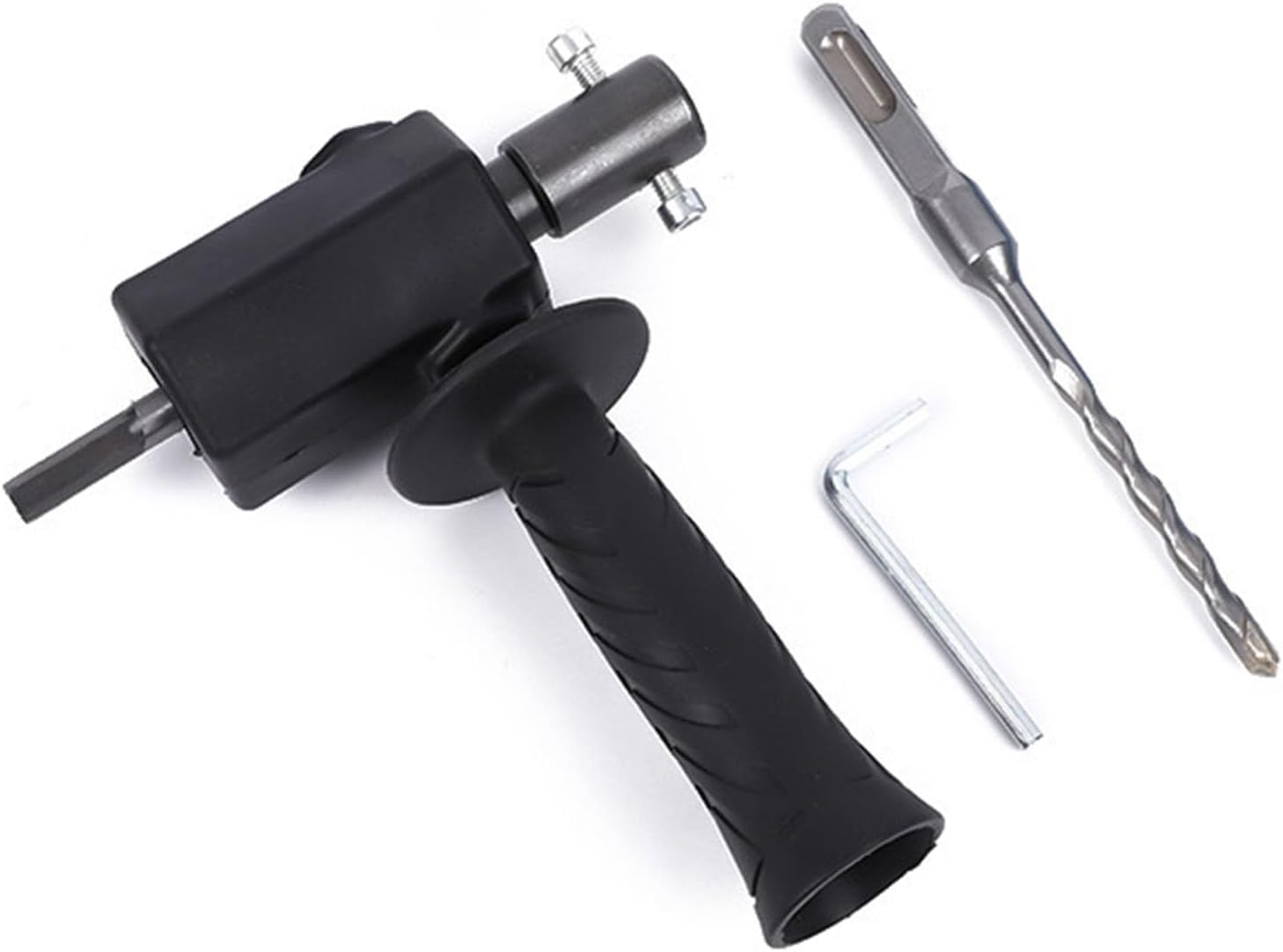 Drill to Hammer Adapter Alloy Steel Electric Drill to Hammer Converter for Glass Metal Wood Stone Concrete, Impact Drill Attachment with Negative Grinding Design for Efficient