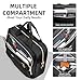 WIRABO Laptop Bag for Women 17 Inch, Computer Bag for laptop for Women, Large Womens Briefcase, Shoulder Messenger Teacher Office Work Travel Business Black