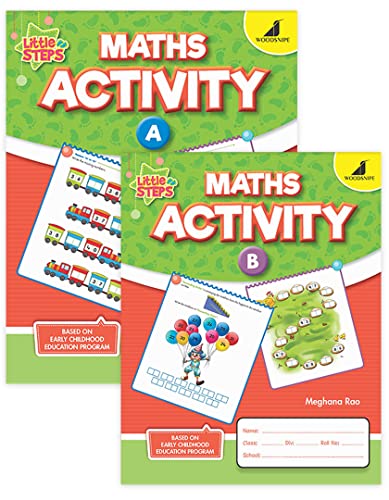 Image of Woodsnipe Beginner Maths and Number Writing Practice Worksheets for Early Learning| Age 2 to 6 Years| Ample Preschool Activities, Numbers 1 to 100, Shapes, Counting, Comparison, Addition, Subtraction