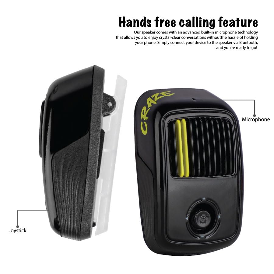 Image of Arctic Fox Craze MP3 Music Bluetooth Speaker |Super Compact, Robust Sound|3W RMS|in-Built Mic with Voice Assistance|Upto 6 Hrs Playtime|Save 100+ MP3 Songs |Type C Charging (Black)