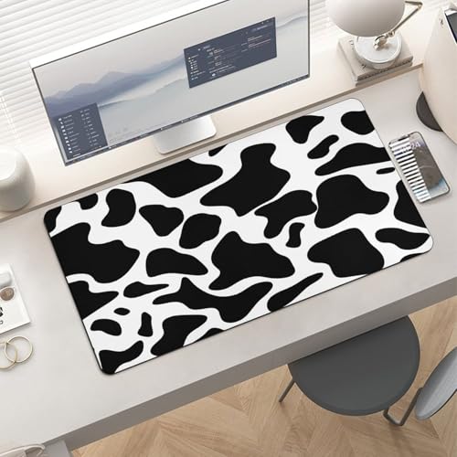 Alfombrilla grande de escritorio Cow Spot de goma miniatura 6