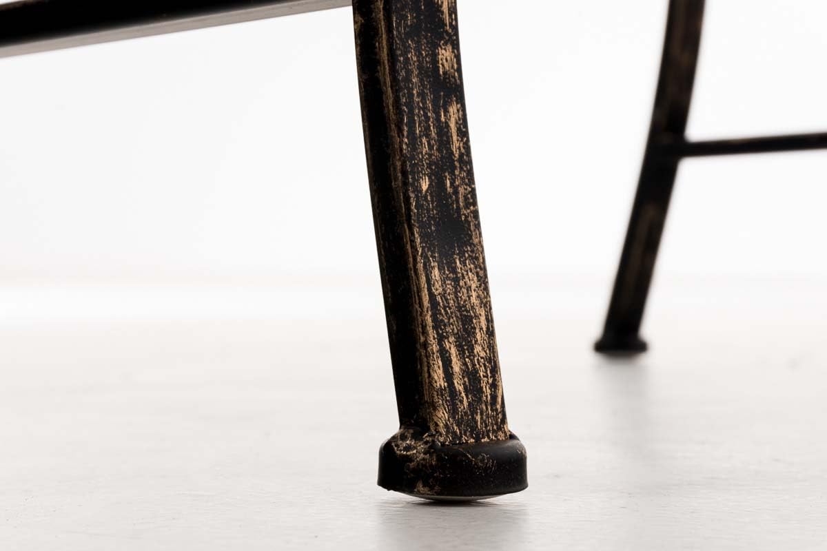 CLP Sedia da giardino Punjab in stile rustico, in ferro laccato, extra robusta, Colore:bronzo