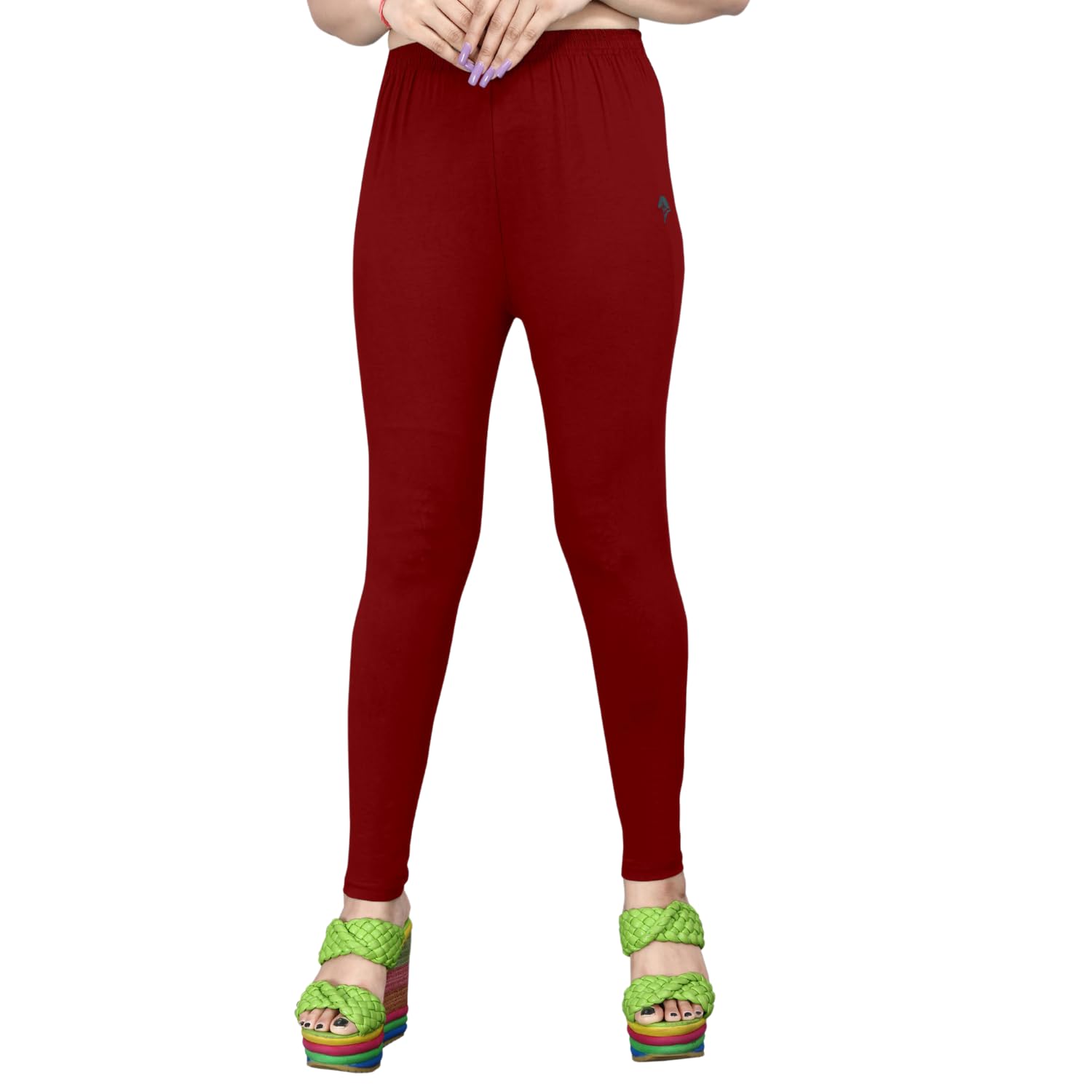 Women's Solid Mid Rise Slim Fit Ankle Length Leggings - Comfortable and Stylish Yoga Pants for Workout, Running and Everyday Wear-image-36