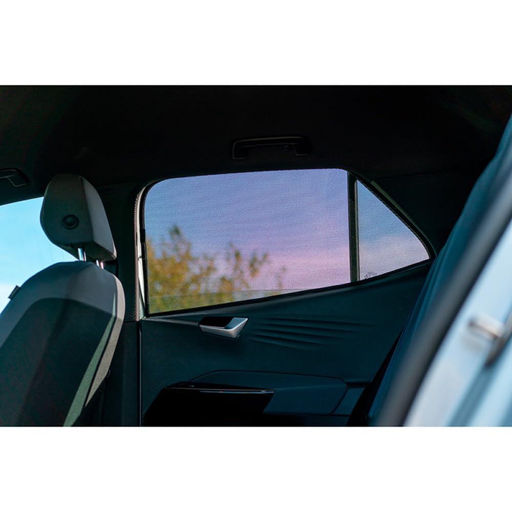 CAR SHADES Set (Porte Laterali Posteriori) Compatibile con Volkswagen ID.3 2020- & Cupra Born 2021- (2-Parti) Tendine Parasole su Misura
