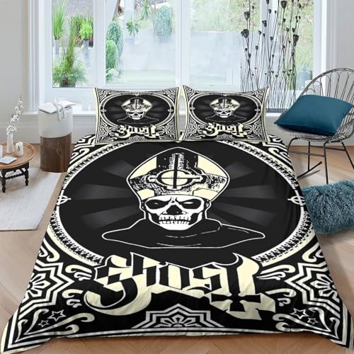 Parure de couette crâne 3D de qualité supérieure avec tissage microfibre doux et durable