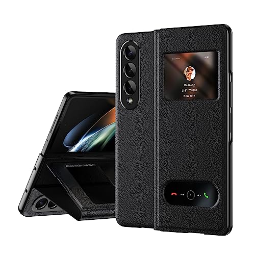 Coque Samsung Galaxy Z Fold 4 ultra mince et étui cuir nappa noir
