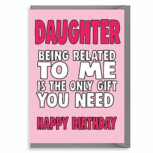 Daughter Birthday Card Funny C626