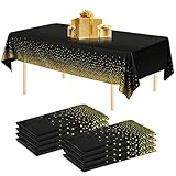 🌻Cantidad: recibirás 8 manteles rectangulares de confeti con puntos de oro negro. Nuestros manteles de fiesta desechables con puntos de oro negro vienen en buena calidad y son lo suficientemente grandes como para cubrir perfectamente una mesa de hasta 8 pies de largo.