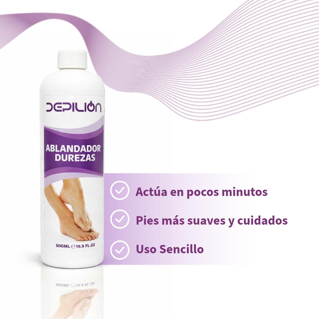 Ablandador de Durezas y Callos Profesional 2 x 500ml | Eliminador de Callos en Pies, Reblandece Callosidades Rápido | Tratamiento Pedicura Fácil y Eficaz
