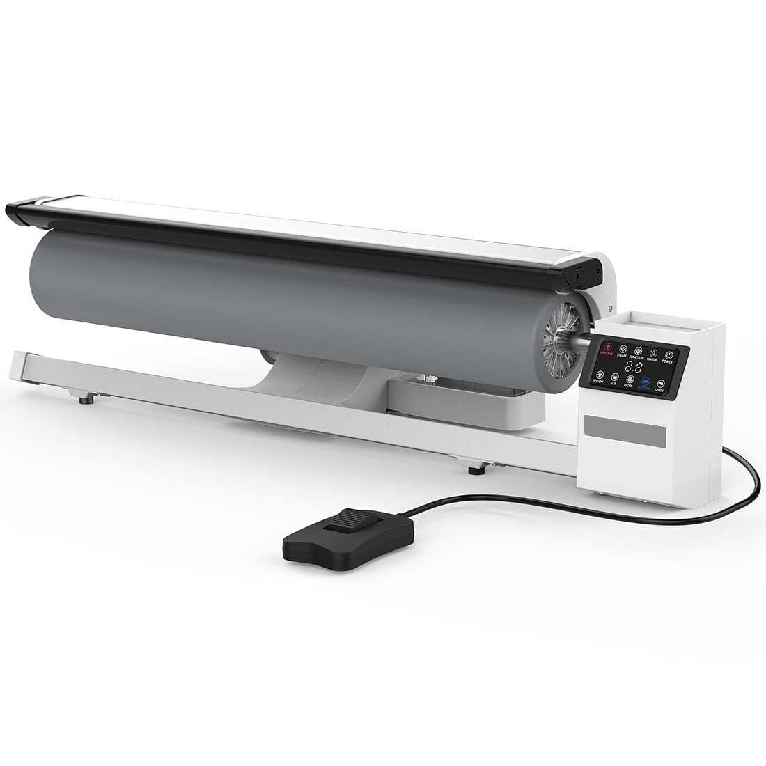 36 Inch Rotary Steam Ironing Machine,Commercial Roller Ironing Machine With Foot Pedal Control+Continuous Steam For Bed Sheet,Pillowslip,Fabrics