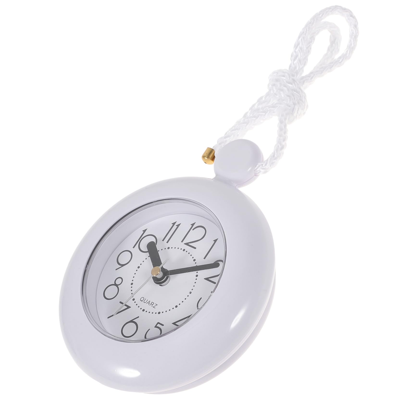 Garneck Bathroom Wall Clock Wall Clock Decor Waterproof Small White Battery Operated Mute
