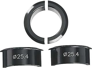 XTASY Reduzierhülsen Set 4-teilig, für Vorbauten von Lenkerklemmung 31,8 mm auf 25,4 mm, schwarz