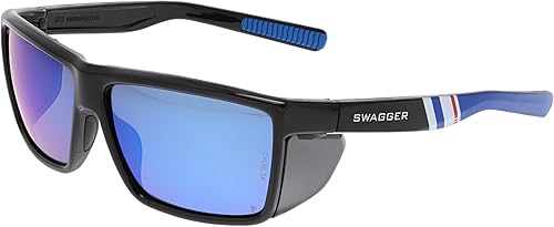 Miniatura 8 de MCR Safety SR212 Swagger SR2 - Gafas de seguridad con almohadillas de goma termoplástica y protectores laterales desmontables, marco negro, lente