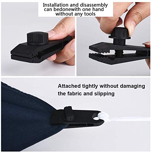 Henglisam Tarp Clips, Heavy Duty Lock Grip, Clamps Withstand 60Mph Strong Wind Fit For Awnings, Outdoor Camping, Caravan Canopies, Car Covers, Swimming Pool Covers (10 Pcs) #TOP3