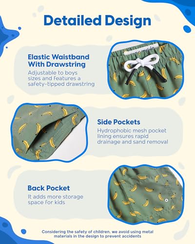 Image of maamgic Boys Swim Trunks Toddler Swim Shorts Little Boys Bathing Suit Swimsuit Toddler Boy Swimwear