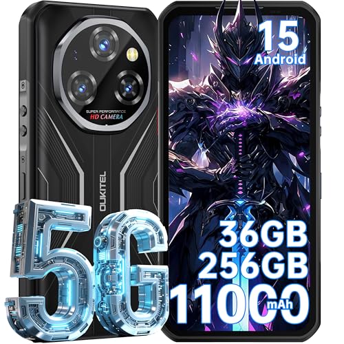 OUKITEL WP55 Rugged Smartphone 5G Andriod 15, 36GB+256GB/2TB Telefono Indistruttibile