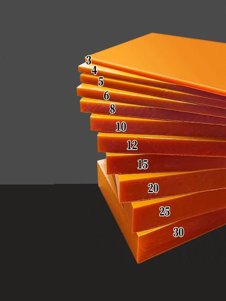 COYOUCO Pannello Elettrico di Isolamento Bachelite Foglio Fenolico Laminato Materie Prime per Laboratorio E Fai da Te, 400X400mm, 1Pcs, Spessore 2-10Mm,10mm