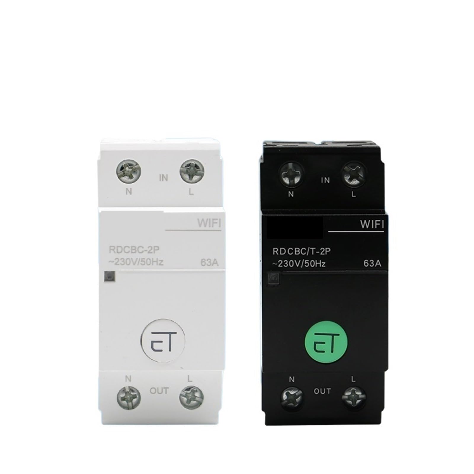 NISZA 1 Uds 2P DIN Rail WiFi disyuntor Temporizador Inteligente Interruptor relé Vida Inteligente (Color : 63A, Size : EWelink (White))