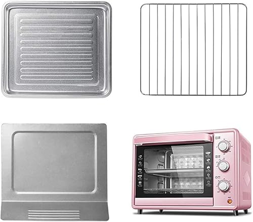 Miniatura 3 de Horno eléctrico de 30 litros, con ajuste de temperatura, 158.0-446.0 F, 120 minutos, 1500 W, 3 funciones de horneado, horno tostador de encimera de