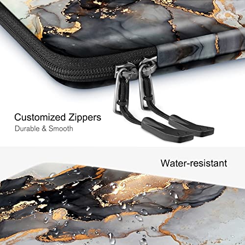 Image of FINPAC Hard Laptop Sleeve Case for 13-inch MacBook Air M3 M2 M1 2024, 14-inch MacBook Pro M3 /M2 /M1 A2918 A2992 A2779 A2442, Waterproof Case for Dell, Surface Laptop, HP, Acer, Cloudy Marble