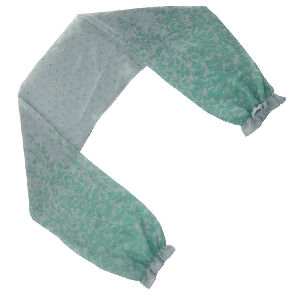 Women Long Sleeve Chiffon Bolero Shrug Light Green Flower-image-16