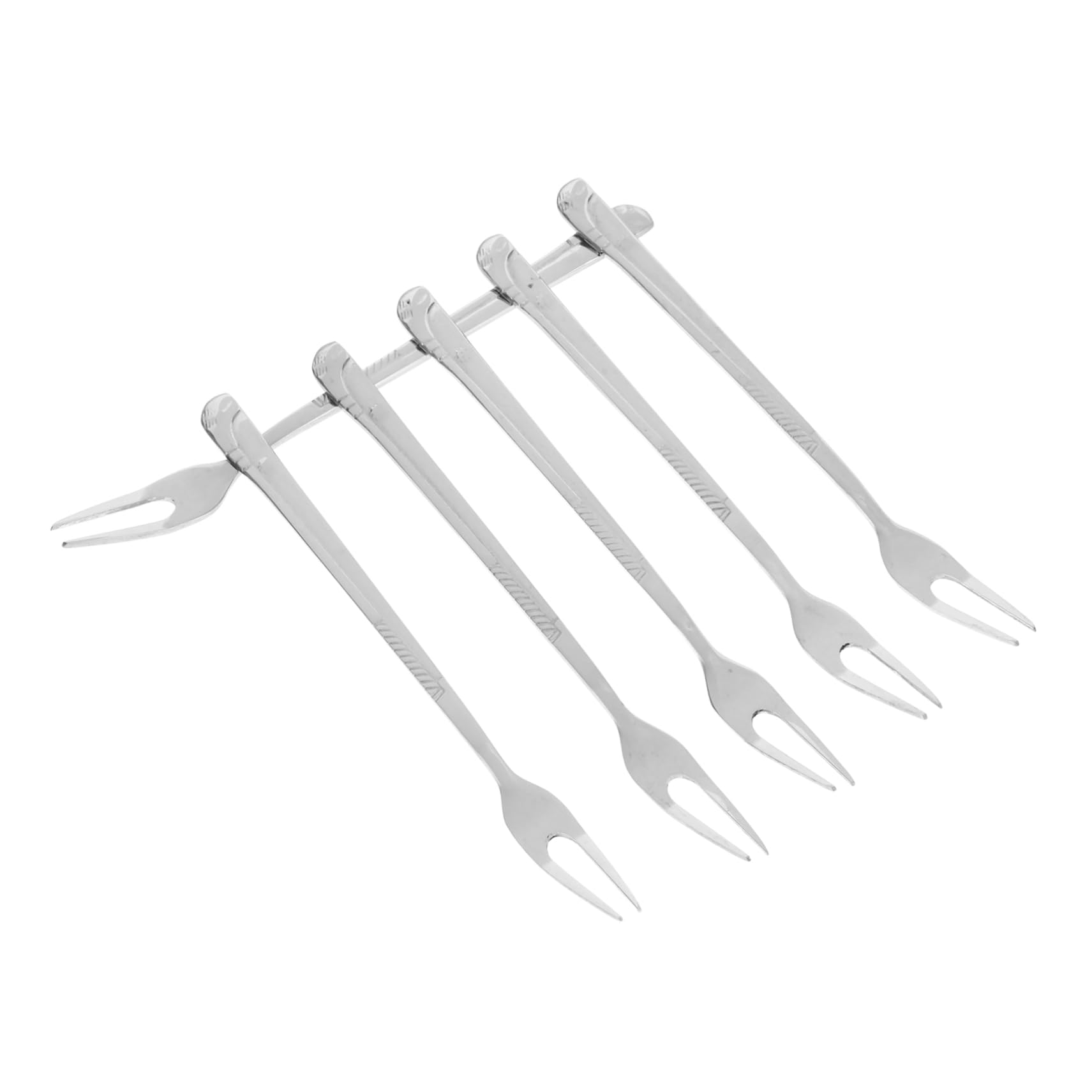 HAWILLOSCH 6pcs Stainless Steel Fruit Fork Seafood Fork Dessert Fork Pastry Forks Tasting Forks Dinner Fork Tea Fork Essential Serving Fork Cocktail Crab Cocktail Forks 304 Stainless Steel