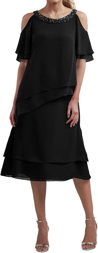 Amazon.com: Vestidos de gasa para madre de la novia, vestidos de fiesta de  graduación, con volantes escalonados, vestido de invitada de boda : Ropa,  Zapatos y Joyería