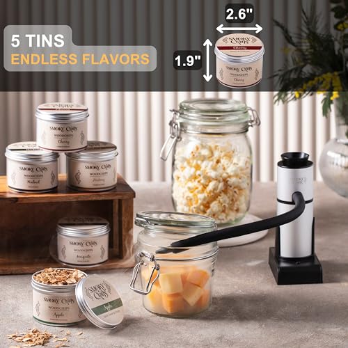 5 Flavors Wood Chips Set + Smoker Box Kit by Smoky Crafts