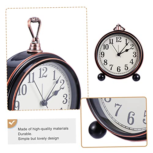 Hemoton 2 Peças De Relógio De Mesa Vintage Despertador Elétrico Decoração De Casa Vintage Decoração