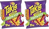 Takis Fuego 17 oz Fiesta Size Bag, Hot Chili Pepper & Lime Flavored Extreme Spicy Rolled Tortilla Chips (Pack of 2)