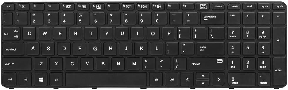 Replacement Keyboard for HP Probook 450 G3 HP Probook 455 G3 HP Probook 470 G3 Black US Layout
