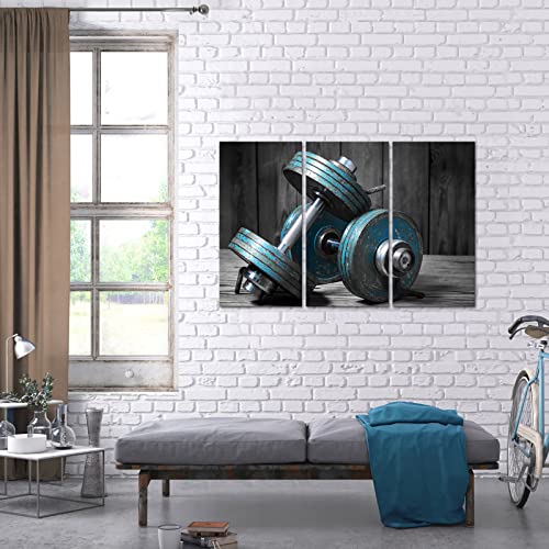 Yeilnm Fitness Wall Art Gym Canvas Print Decor Modular Dumbbells Picture Print Body Building Weight Lifting Training Poster Painting Boys Men Bedroom Artwork Sportsman Gifts Decoration Framed Ready To Hang #TOP4