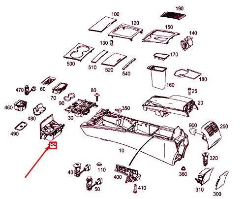 Preisvergleich Produktbild Getränkehalter Mittelkonsole A2076805250