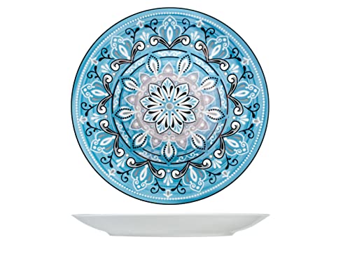 Set 12 Piatti Piani Caribe In Stoneware - Colorati Assortiti - Foto 4