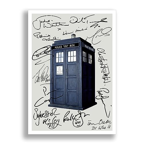 Dr Who Cast All Doctors Signed Autograph A4 Poster Photo Print TV Show Series Season Framed DVD Boxset Memorabilia Gift (POSTER ONLY)