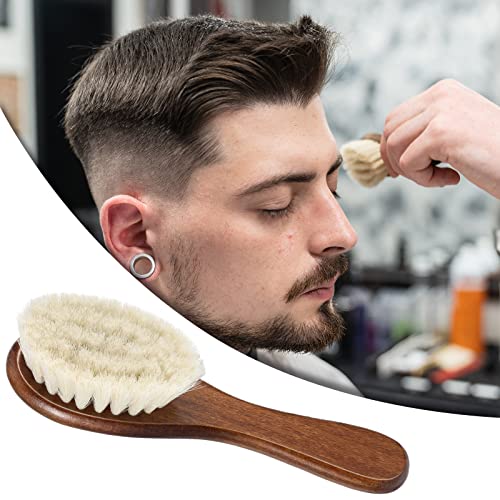 2 Pieces Barber Fade Brush Men Beard Brush Neck Duster Cleaning Brush Soft Beard Brush With Wooden Handle For Barber Hair Cutting Kits (Black, Red) #TOP5