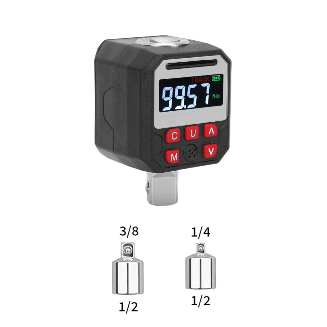 1 adaptador de llave dinamométrica digital de 1/2 pulgadas, 10 – 200 Nm, 17 – 340 Nm, 3 – 60 Nm, para mantenimiento automotriz e industrial