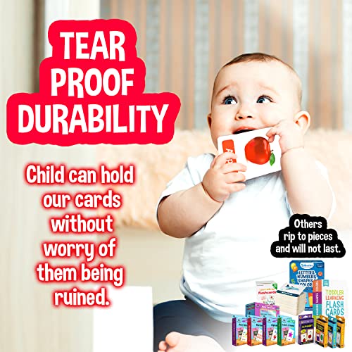 Thick Rip Proof & Waterproof Toddler Flash Cards For Ages 1,2,3,4 Years - Alphabet, Colors, Shapes, Numbers, Sight Words, Animals, Body Parts, Abc, Letters Learning | 150 Images By Kinder Scholars #TOP2