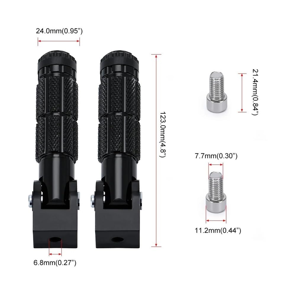 Para S&uzuki Para Harle&y Motocicleta Motocicleta Estriberas Plegables Estriberas Estriberas Pedales Traseros Juego CNC Aluminio Motocicleta Pieza Clavijas Reposapiés