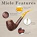 Savinelli Miele Collection - Honeycomb Pattern Hand Crafted Wood Briar Pipe, Made in Italy, 6mm (Brown Rustic 670 KS)