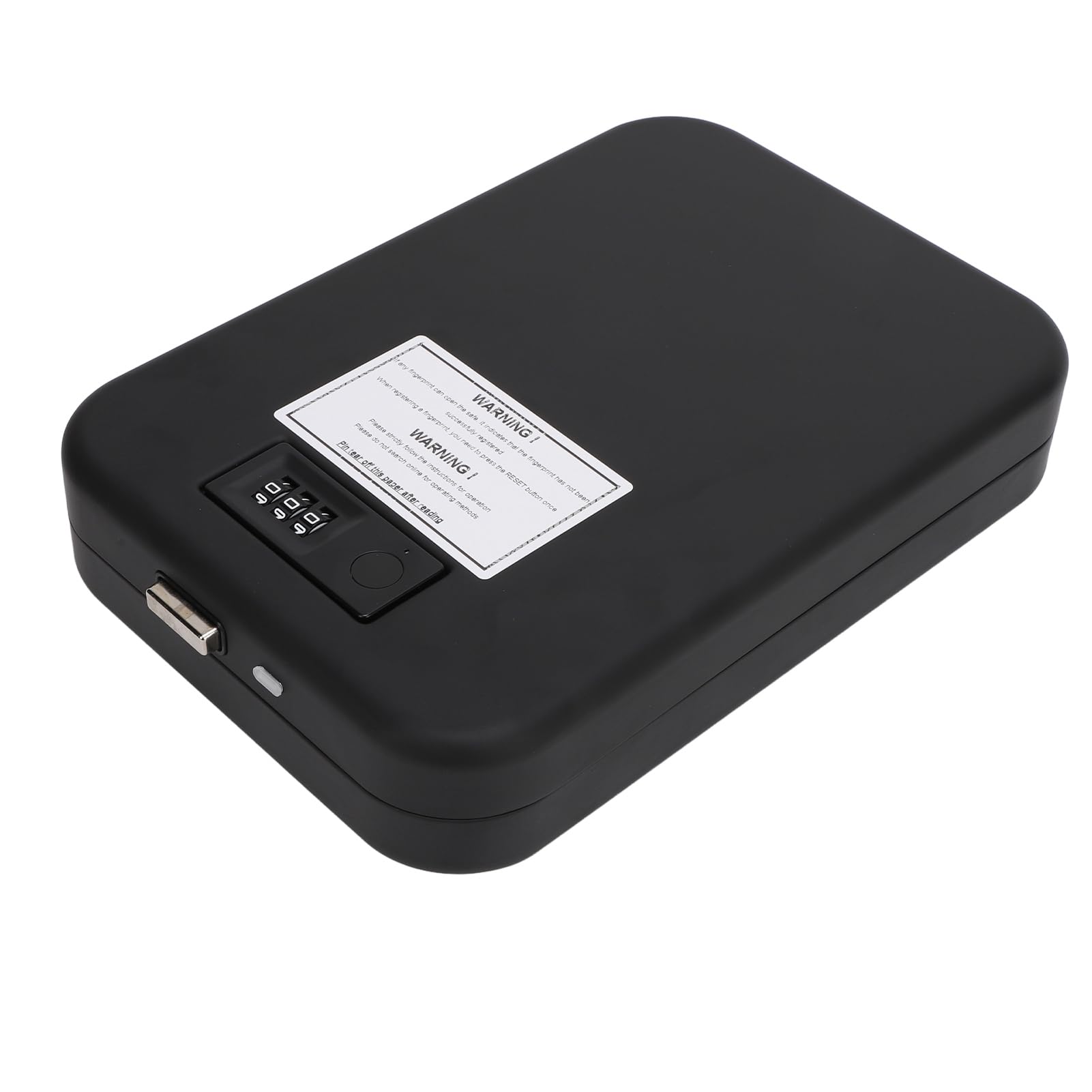 Asixxsix Caja fuerte portátil con cerradura de combinación, apertura rápida y resistente a caídas. Pequeña y discreta, ideal para dormitorios universitarios o el hogar.