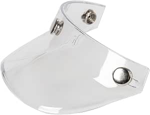Visiera Universale 3 Snap-Button Flip Up Per Casco Moto Aperto - Shield Antigraffio E Anti UV Con Attacchi A Scatto