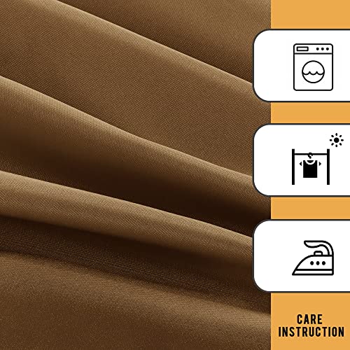 Obstal 2 Pack 8Ft Tablecloths For Rectangle Tables - Water Resistant Washable Fabric Polyester Rectangle Table Cover Protector For Wedding, Banquet And Trade Shows, 96L X 30W Inches, Coffee #TOP4
