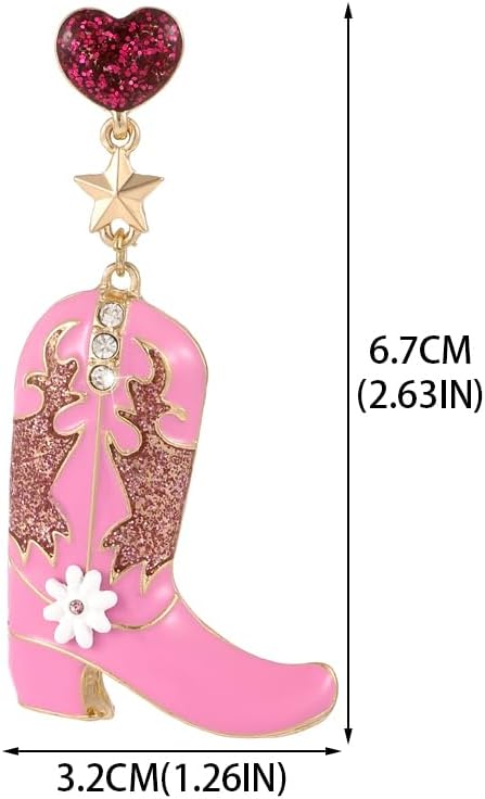 Valentines Heart Earrings for Women | Pink Heart Martini LOVE Rhinestone Earrings for Women | Jewelry Valentines Mothers Day Gifts - Image 6