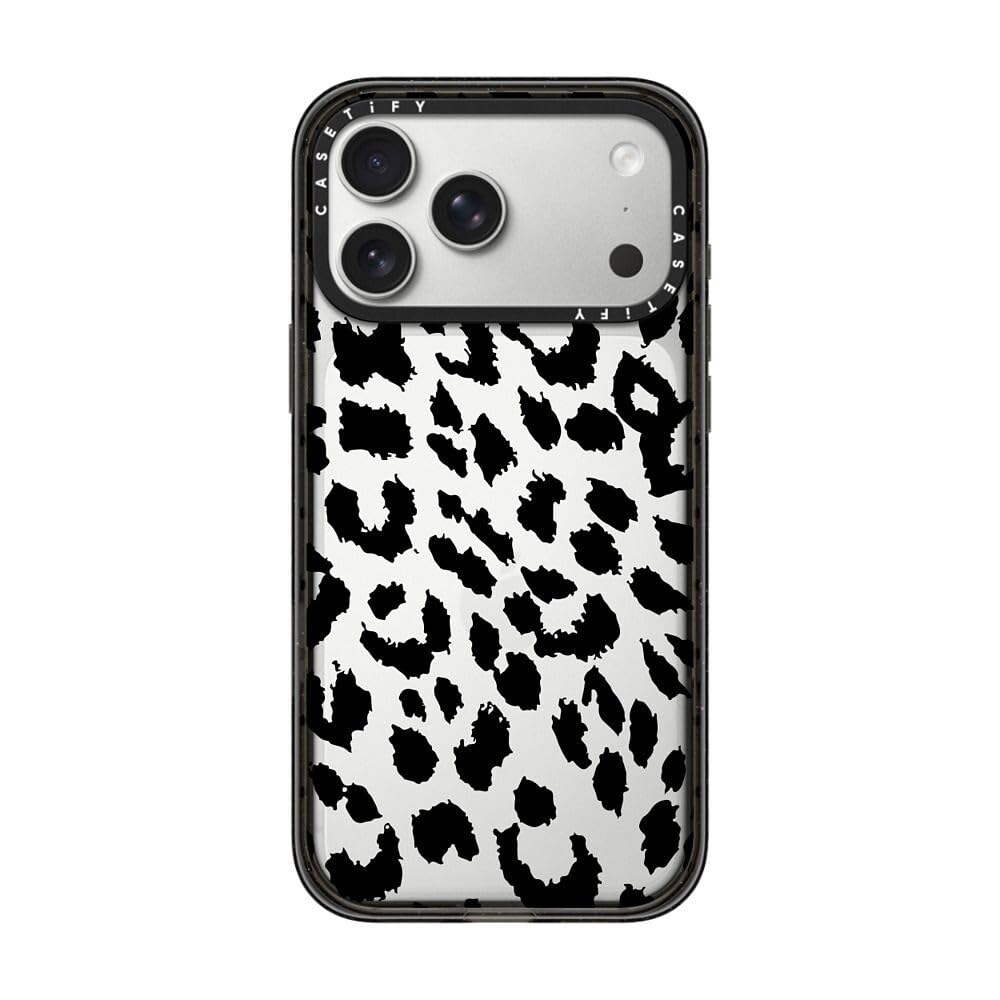 Coque iPhone 17 Pro Max CASETiFY Impact antichoc transparente Léopard Lacie - 8