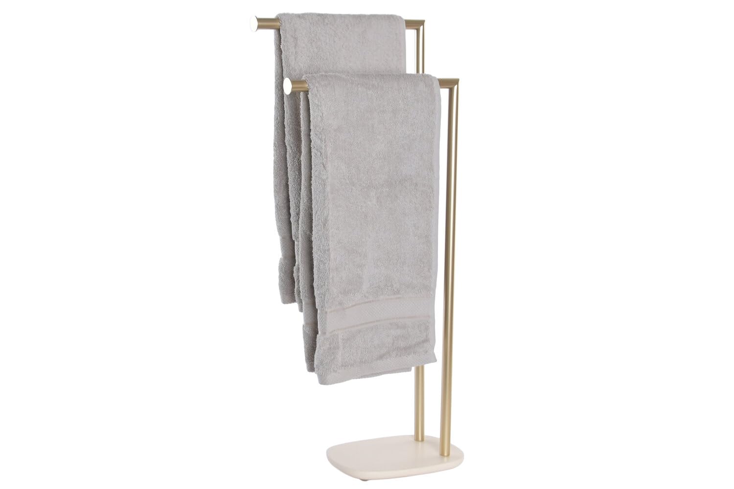 Toallero de Baño Metal Resina Dorado 17x37x79 cm