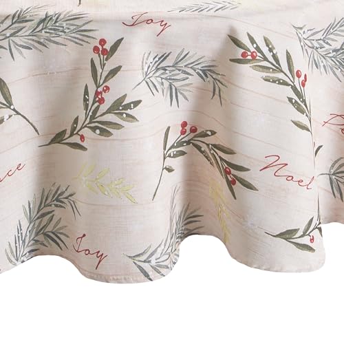 Elrene Farmhouse Living Holiday Buffalo-Check Fabric Multi 60 in x 84 in Oval (Tablecloth)
